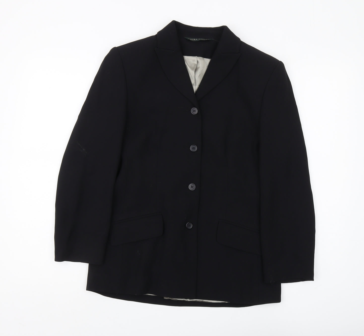 Laura Ashley Women's Black Suit Jacket Size 10