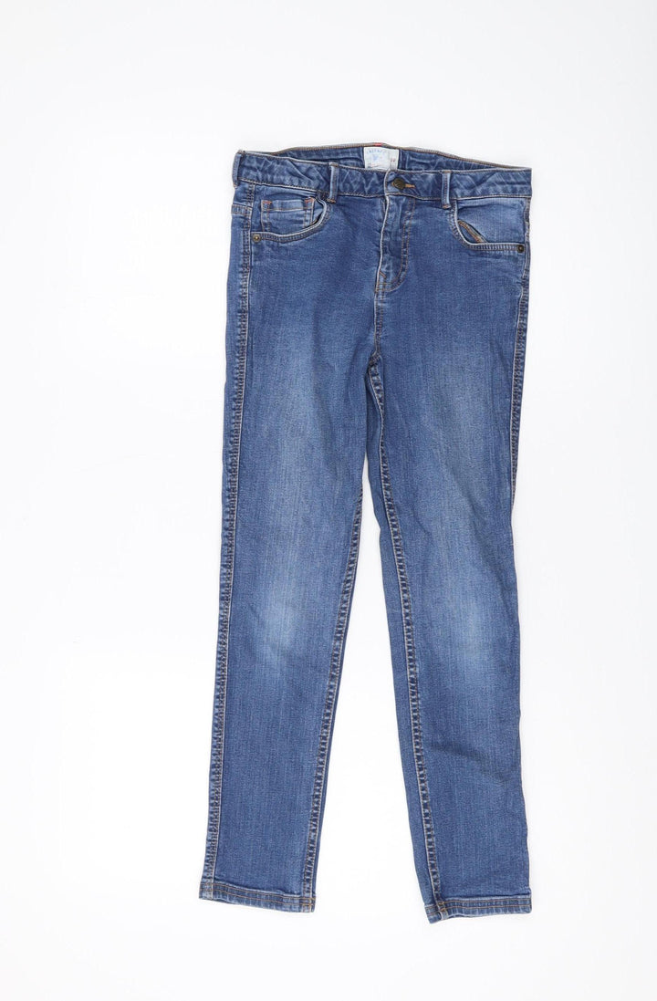 FatFace Girls Blue Denim Skinny Jeans - Size 10 Years
