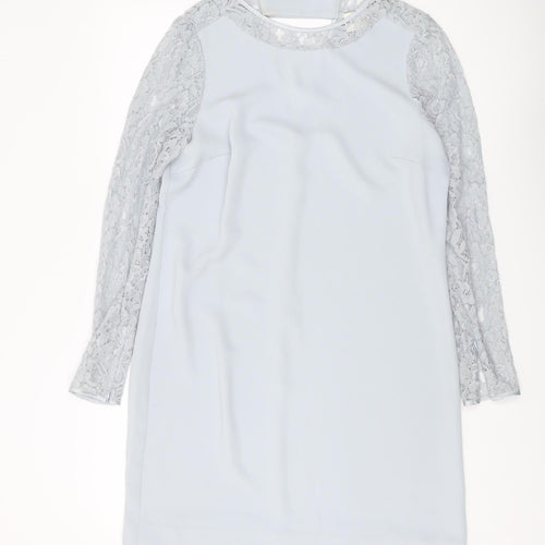 Reiss Blue Lace Accent Women's Shift Dress Size 12