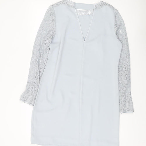 Reiss Blue Lace Accent Women's Shift Dress Size 12