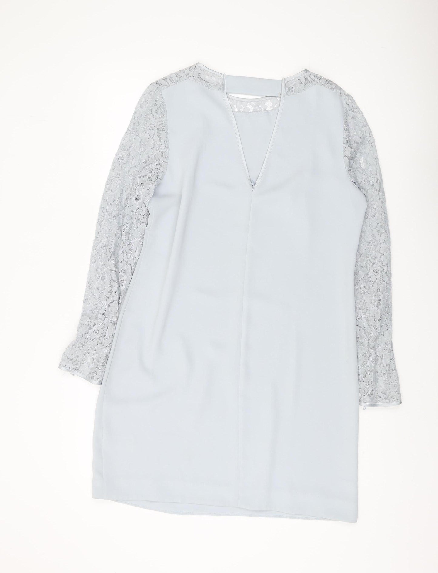 Reiss Blue Lace Accent Women's Shift Dress Size 12