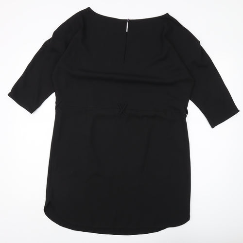 Jacqueline de Yong Black Tunic, Women, Size 10, Polyester