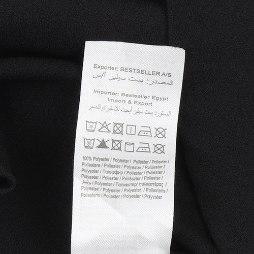 Jacqueline de Yong Black Tunic, Women, Size 10, Polyester