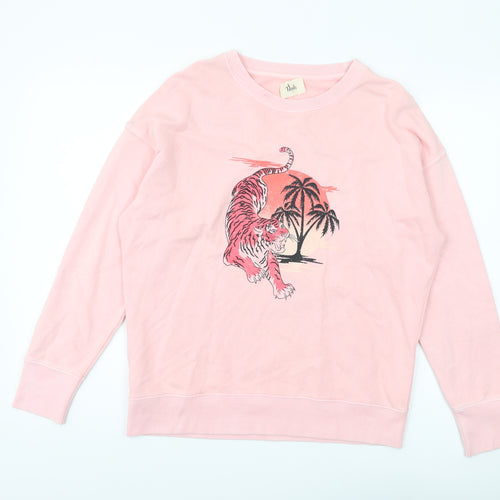 Hush Women's Pink Pullover Sweatshirt S Casual Graphic