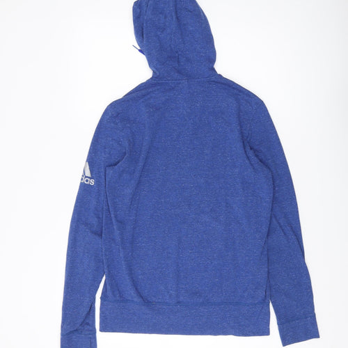 Adidas Women's Blue S Pullover Hoodie with Logo