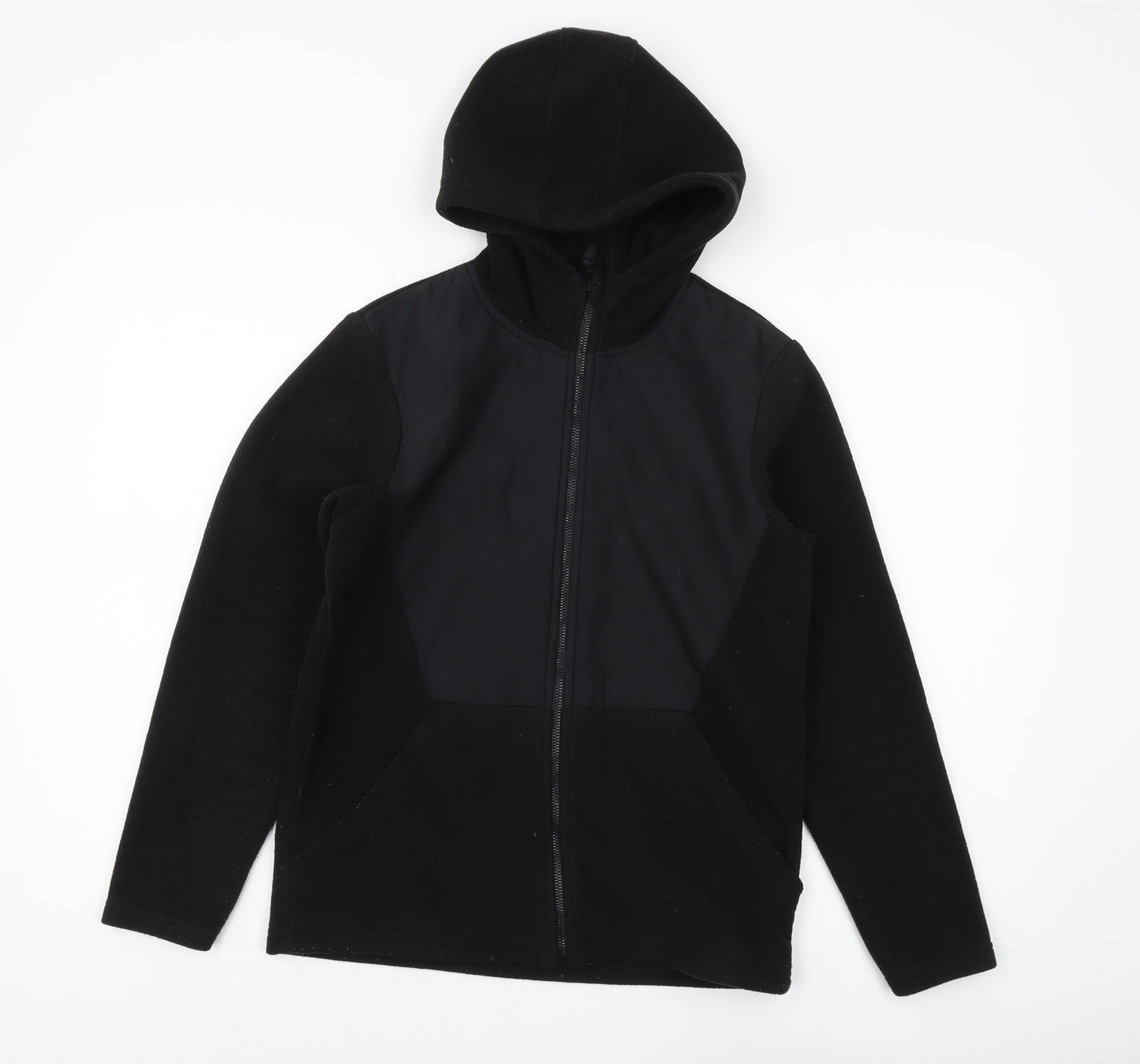 Mountain Warehouse Boys Black Fleece Hooded Jacket 13 Years