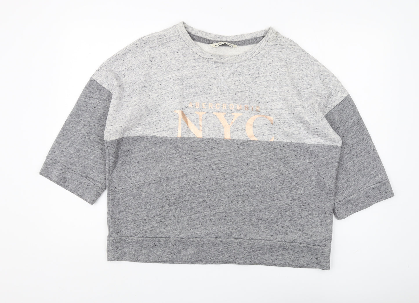 Abercrombie & Fitch Women's Grey Pullover Sweatshirt L