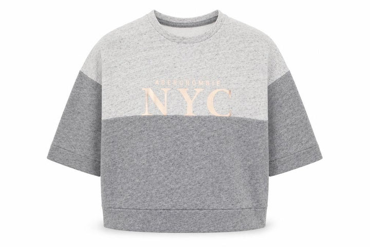 Abercrombie & Fitch Women's Grey Pullover Sweatshirt L