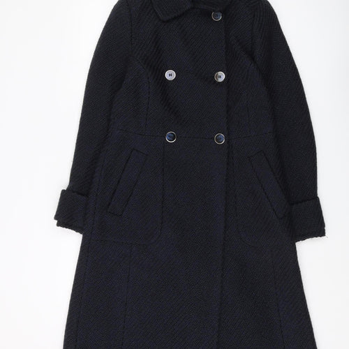 Laura Ashley Women's Black Wool Coat Size 8