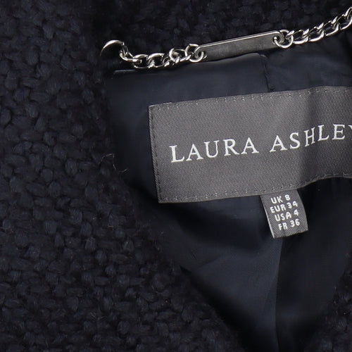 Laura Ashley Women's Black Wool Coat Size 8