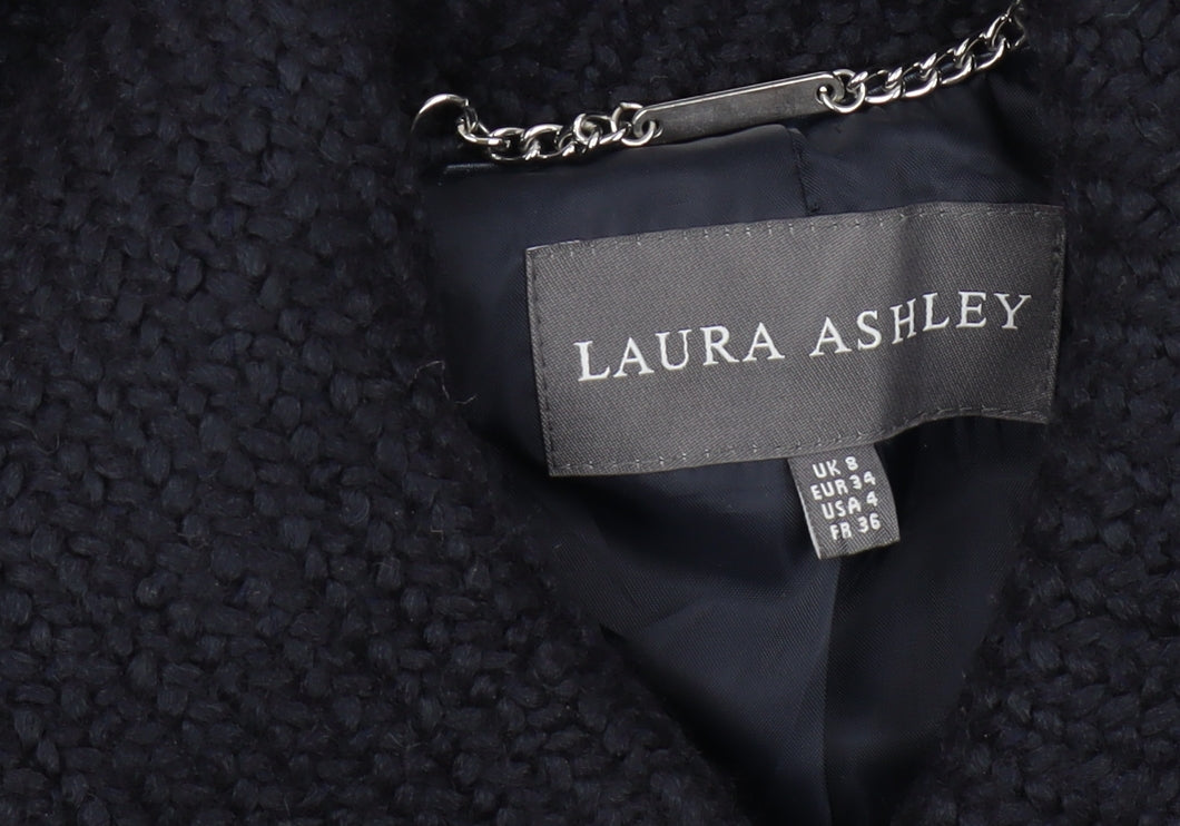 Laura Ashley Women's Black Wool Coat Size 8