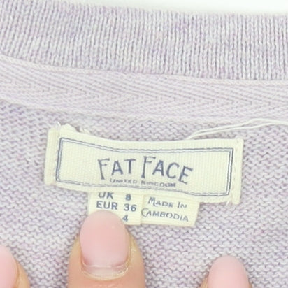 Fat Face Women's Purple Pullover Jumper, Size 8