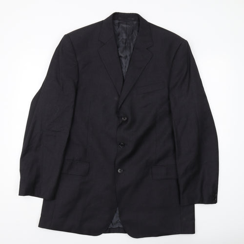 Austin Reed Men's Black Wool Blazer 42L Classic Fit
