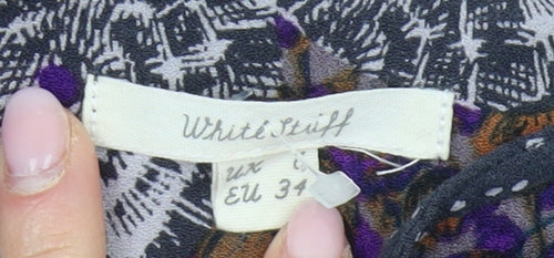 White Stuff Womens 3/4 Sleeve Floral Tunic Blouse Size 6