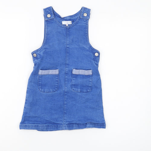 Jasper Conran Girls Blue Denim Pinafore Dress (6 Years)
