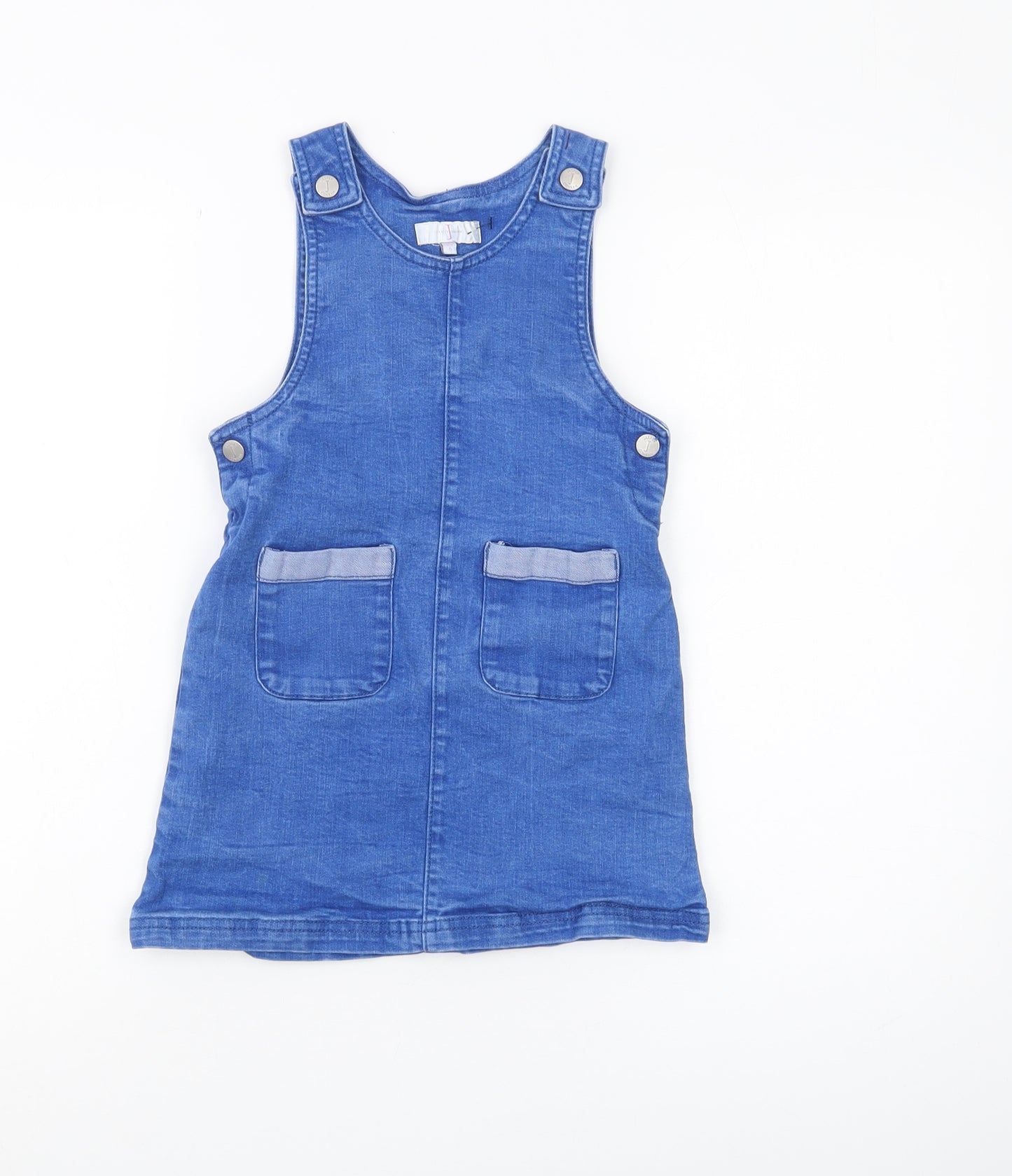 Jasper Conran Girls Blue Denim Pinafore Dress (6 Years)