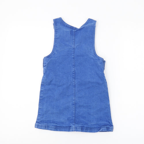 Jasper Conran Girls Blue Denim Pinafore Dress (6 Years)