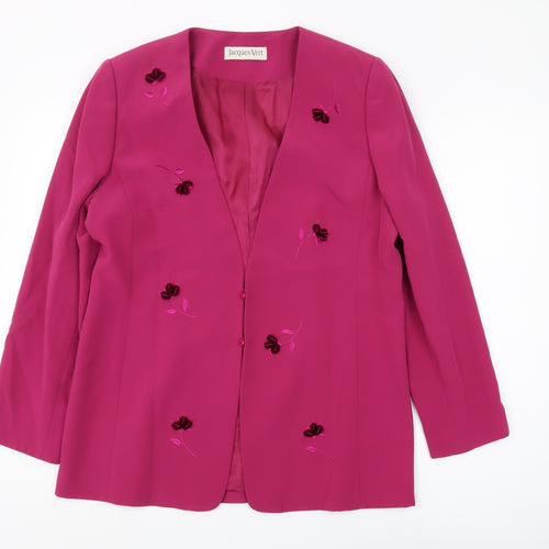 Jacques Vert Women's Pink Formal Suit Jacket Size 14