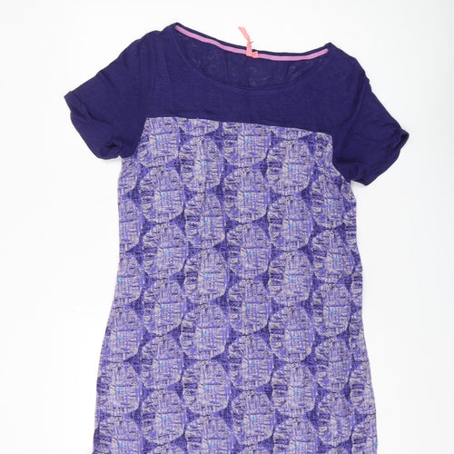 White Stuff Women's Purple Geometric T-Shirt Size 12