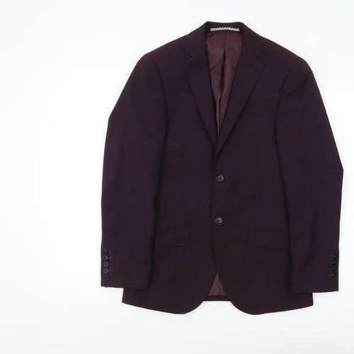 Moss London Men's Purple Slim Fit Suit Jacket 34S