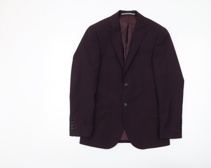 Moss London Men's Purple Slim Fit Suit Jacket 34S