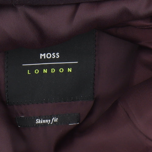 Moss London Men's Purple Slim Fit Suit Jacket 34S