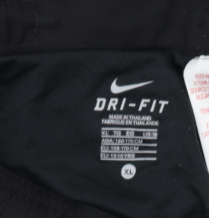 Nike Boys Black Athletic Football Shorts XL Dri-Fit