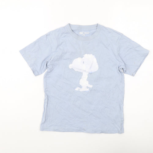 Uniqlo Boys Blue Peanuts Graphic T-Shirt Size 9-10 Years