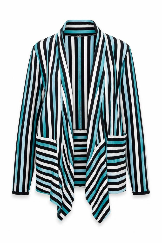 Viyella Women's Multicoloured Stripe Jacket Size 8