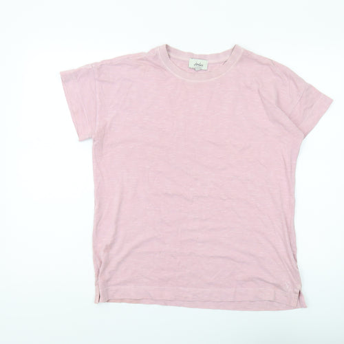 Joules Women’s Pink T-Shirt Size 12 Classic Crew Neck