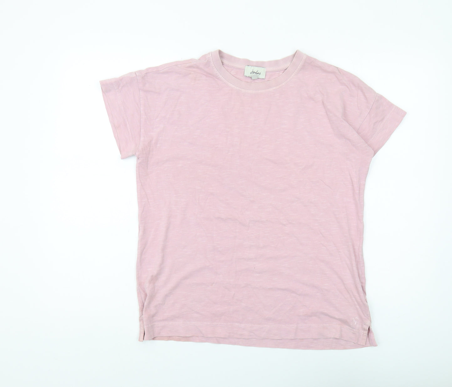 Joules Women’s Pink T-Shirt Size 12 Classic Crew Neck