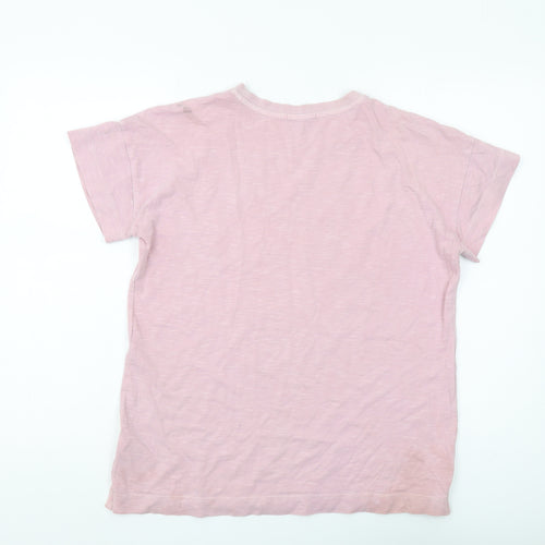 Joules Women’s Pink T-Shirt Size 12 Classic Crew Neck
