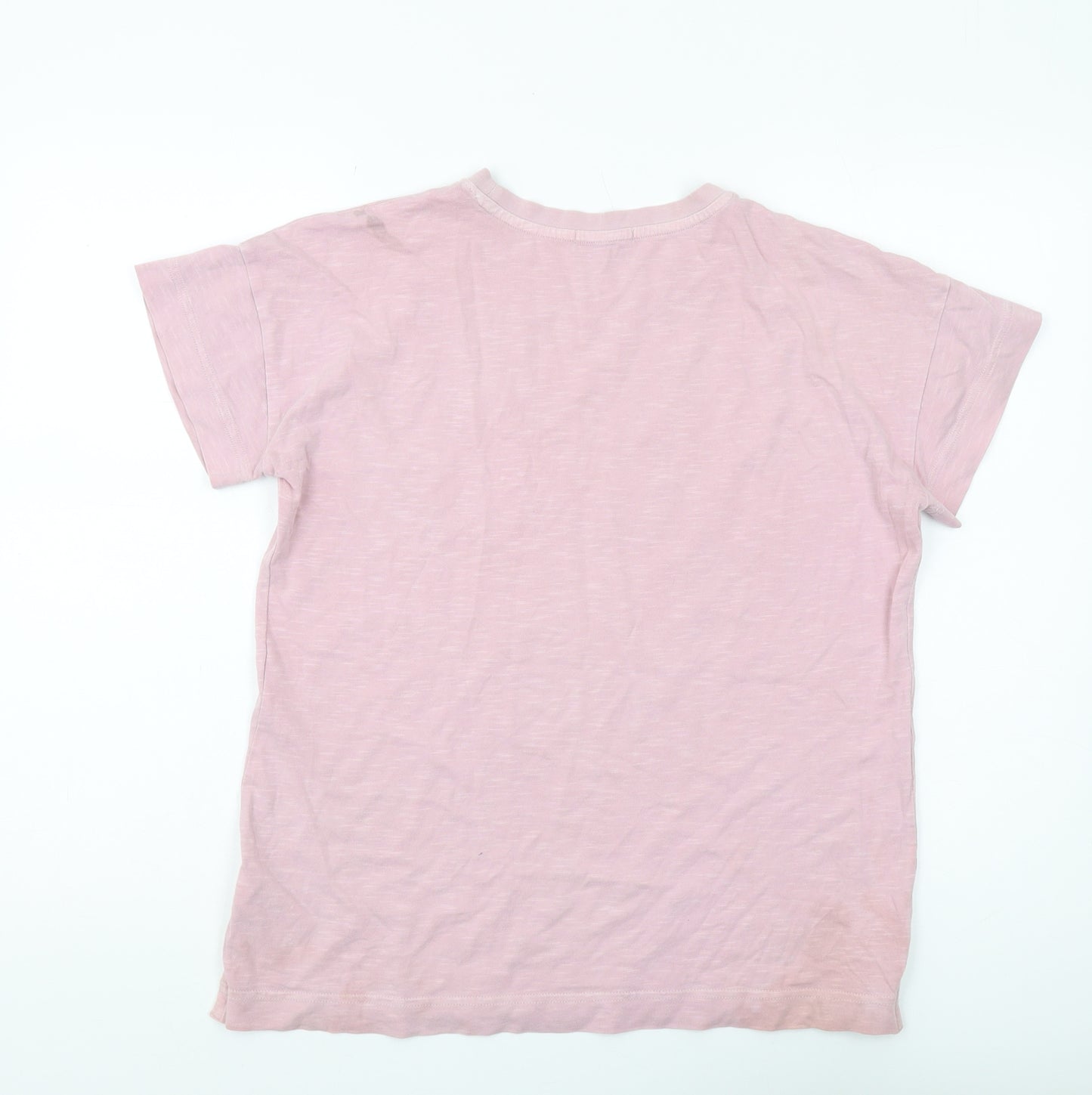 Joules Women’s Pink T-Shirt Size 12 Classic Crew Neck