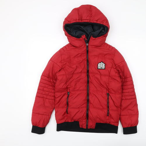 OVS Boys Red Puffer Jacket, 12-13 Years, Hooded