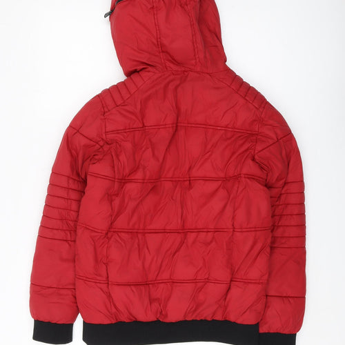 OVS Boys Red Puffer Jacket, 12-13 Years, Hooded
