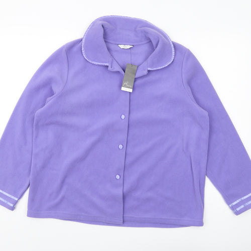 Bm Womens Purple Basic Jacket Size 12/14 Collared Casual
