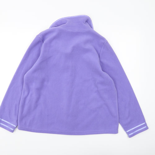 Bm Womens Purple Basic Jacket Size 12/14 Collared Casual