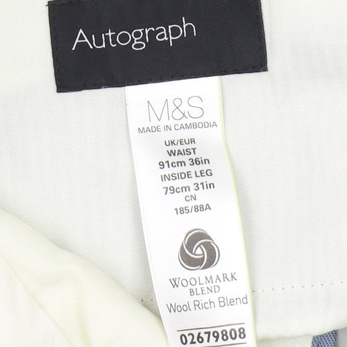 Marks & Spencer Grey Dress Trousers for Men, Size 36
