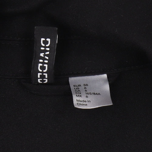 Divided Women Black Blazer Size 8 Single-Breasted