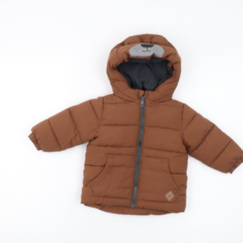 Next Unisex Toddler Brown Puffer Jacket 9-12 Months