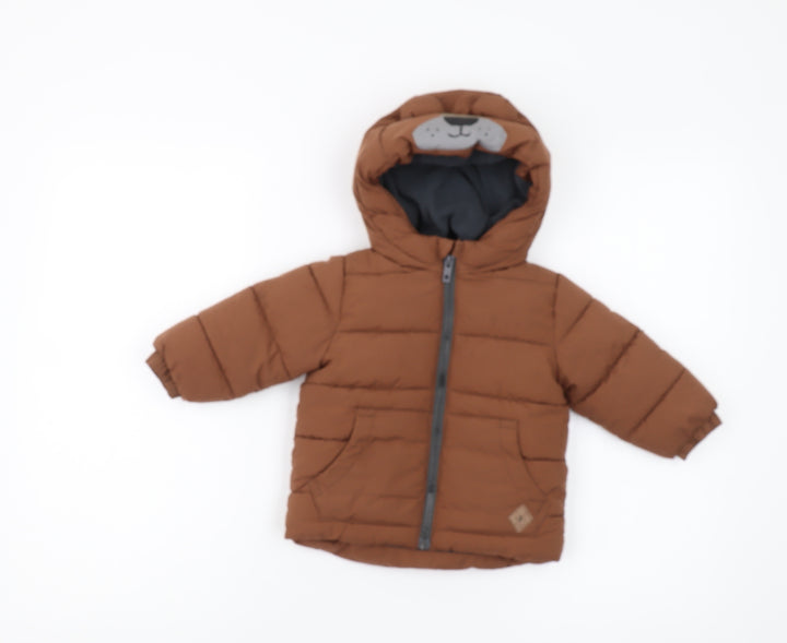 Next Unisex Toddler Brown Puffer Jacket 9-12 Months