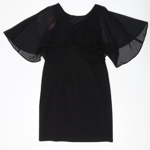 Wallis Petite Black Floral Shift Dress - Women 8