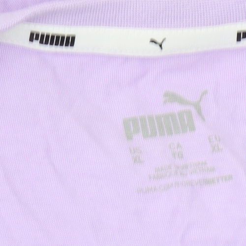 Puma Unisex Purple Crew Neck T-Shirt Size 18