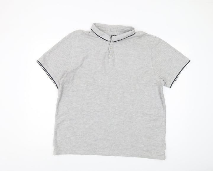 Red Herring Men's Grey XL Slim Fit Polo Shirt