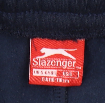 Slazenger Boys Blue Joggers, Size 5 Years, Elastic Waist