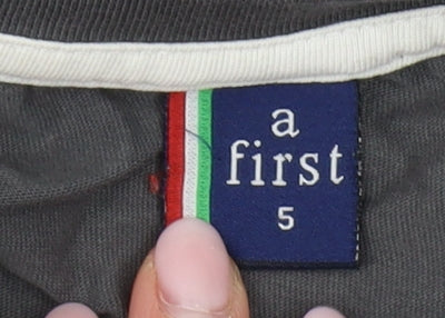 A-FIRST Boys Black Sonic Short Sleeve T-Shirt, 5 Years