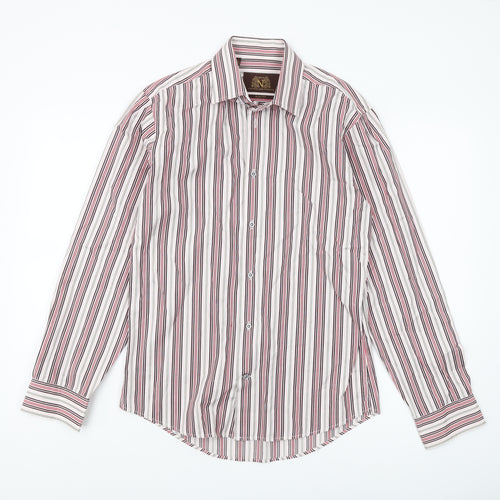 Next Men's Multicoloured Striped Slim Fit Shirt