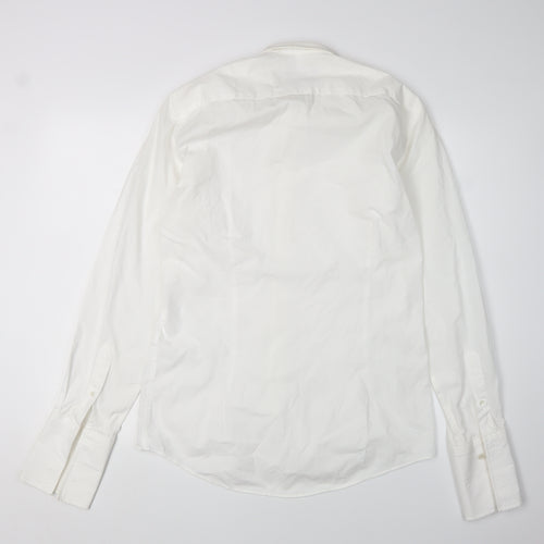 Moss 1851 Men's White Formal Dress Shirt, Size 39
