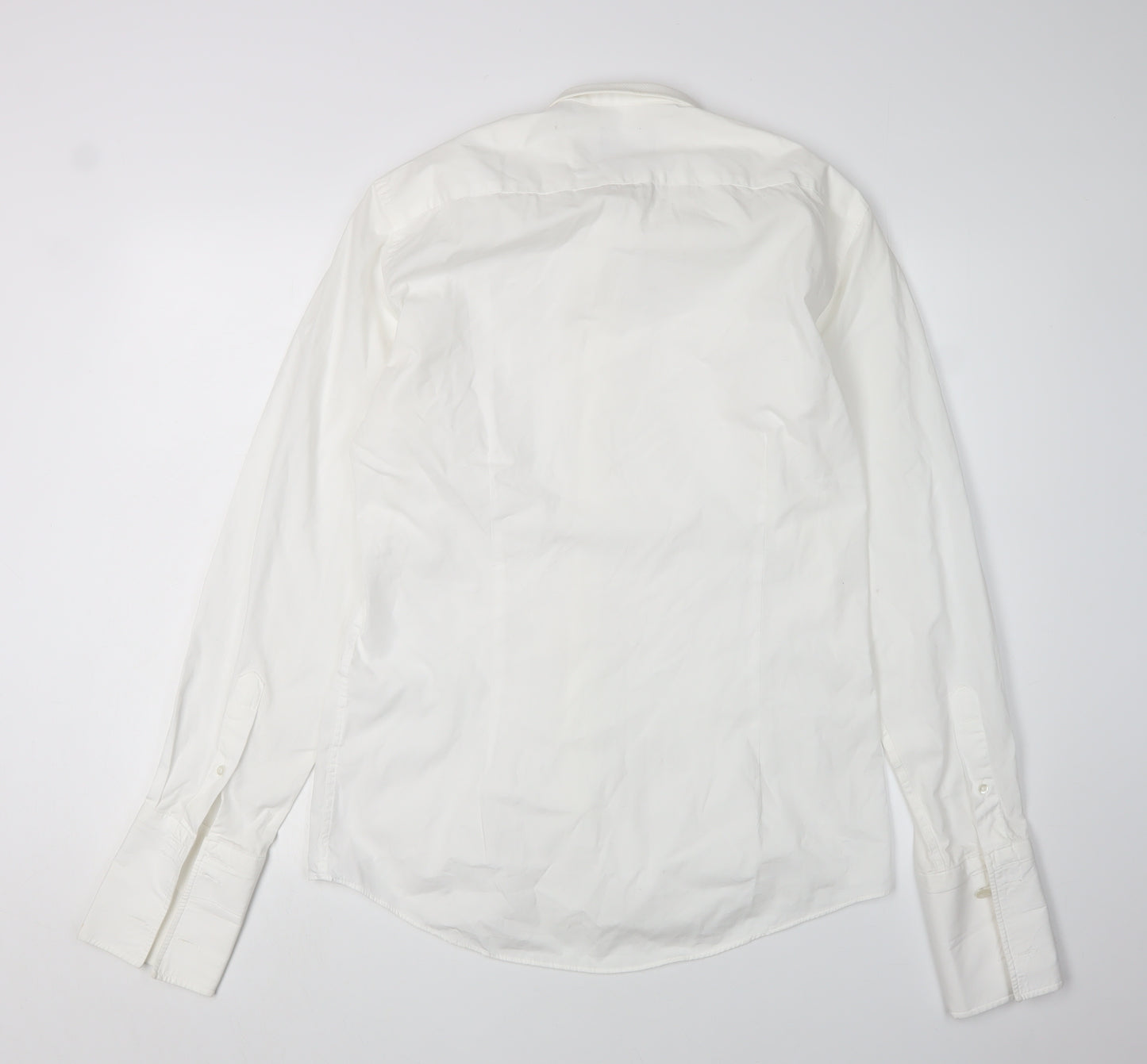 Moss 1851 Men's White Formal Dress Shirt, Size 39