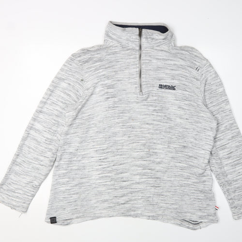 Regatta Men's Grey 1/4 Zip Sweatshirt, Size L, Outdoor Essential